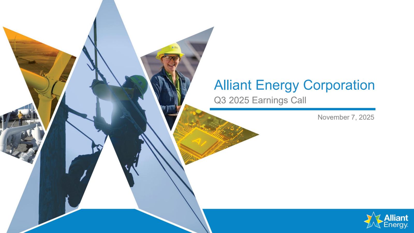 Alliant Energy's Q3 2025 Slide Deck