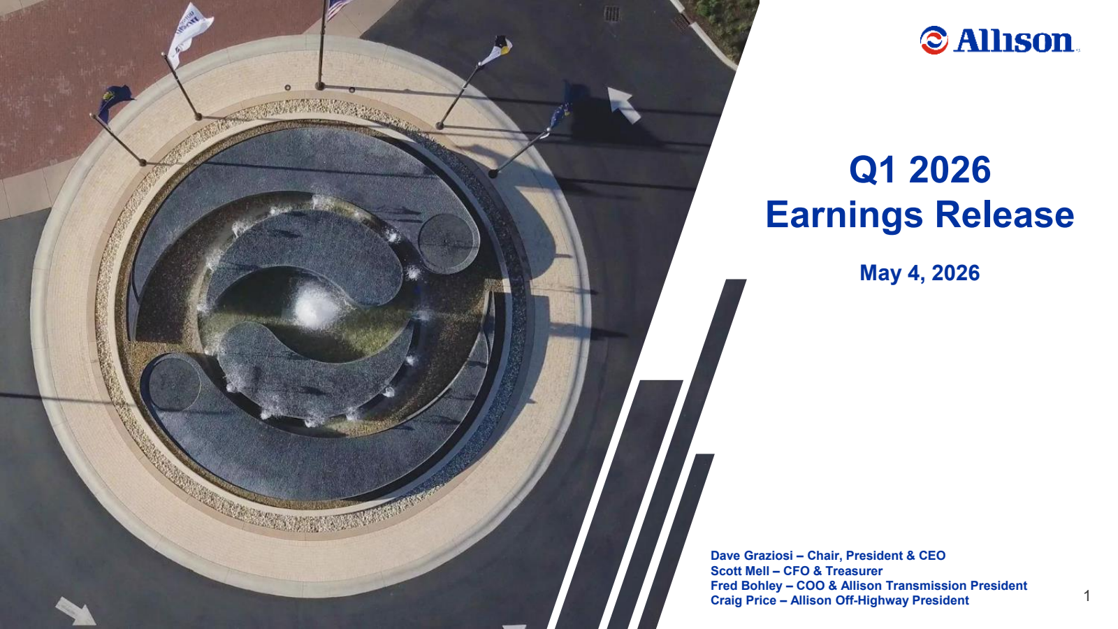 Allison Transmission's Q1 2026 Slide Deck