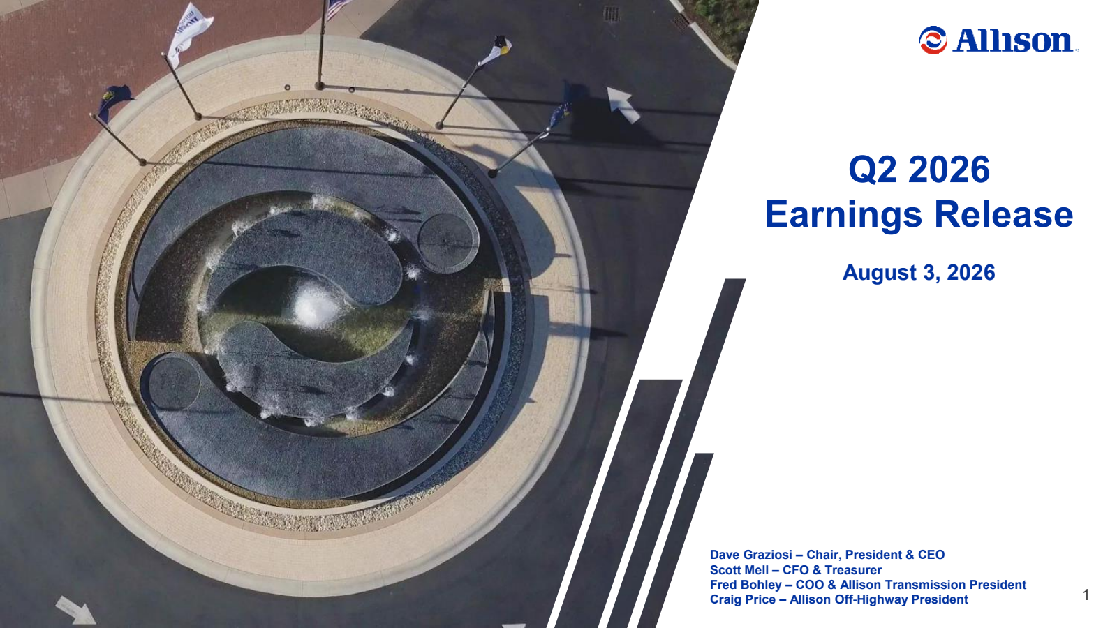 Allison Transmission's Q2 2026 Slide Deck