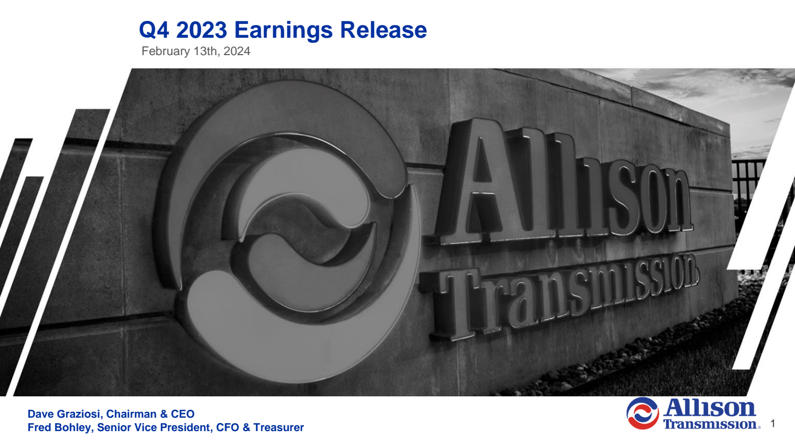 Allison Transmission's Q4 2023 Slide Deck
