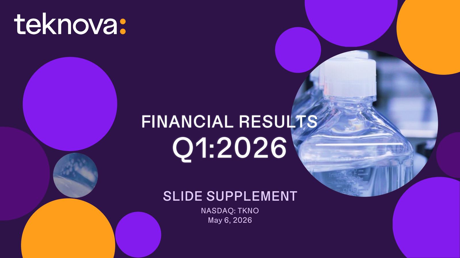 Alpha Teknova's Q1 2026 Slide Deck