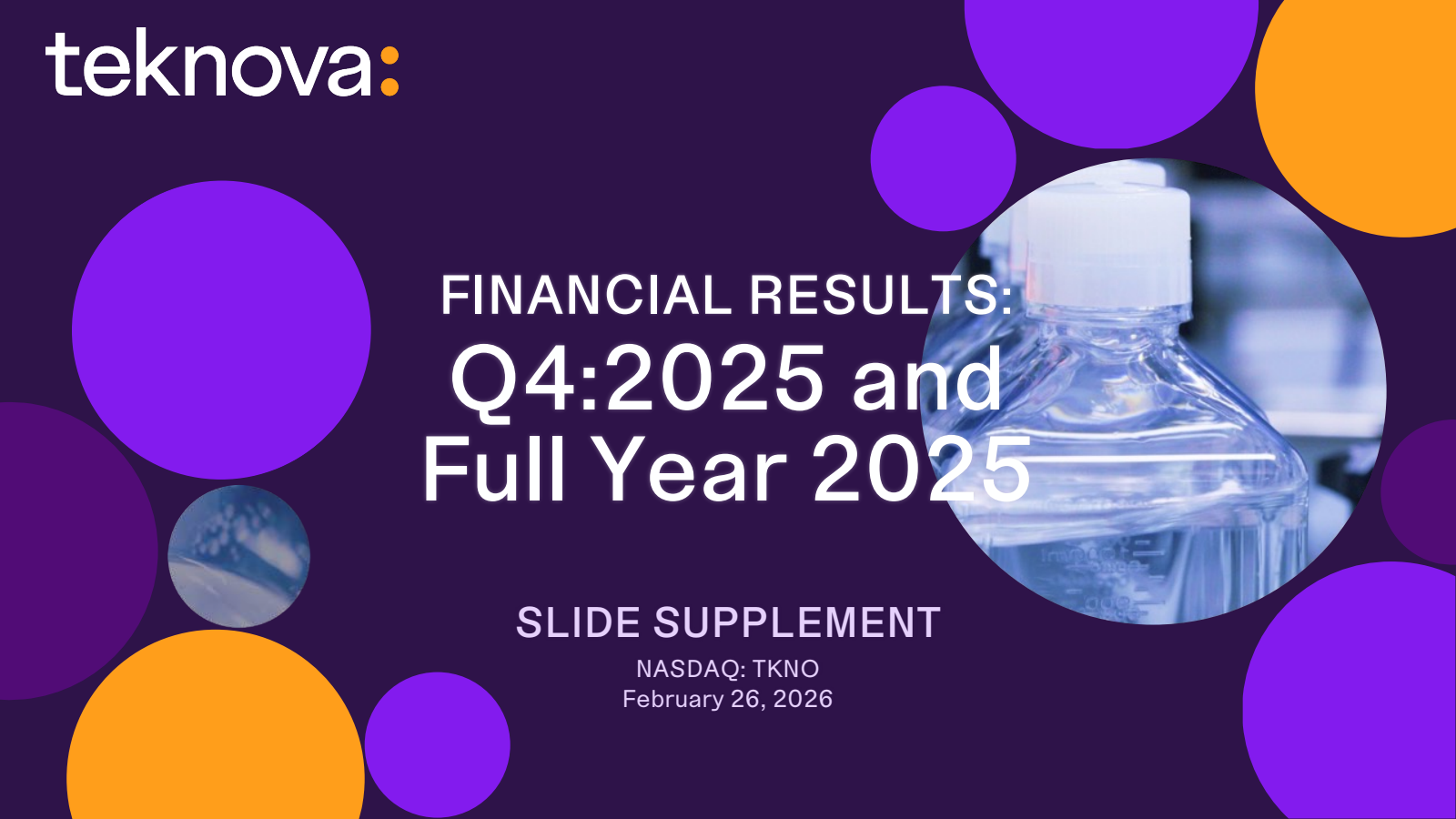 Alpha Teknova's Q4 2025 Slide Deck