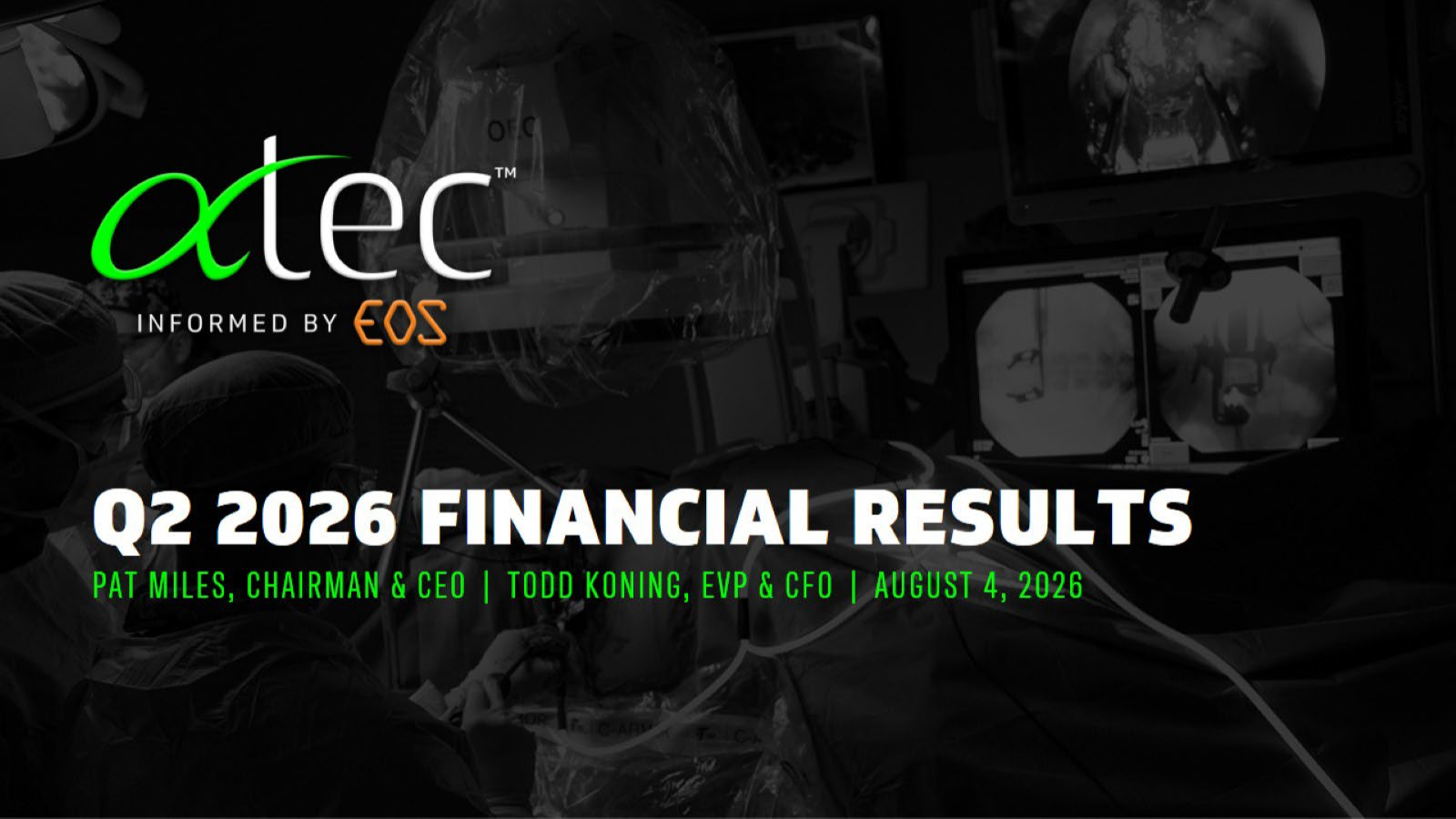 Alphatec's Q2 2026 Slide Deck