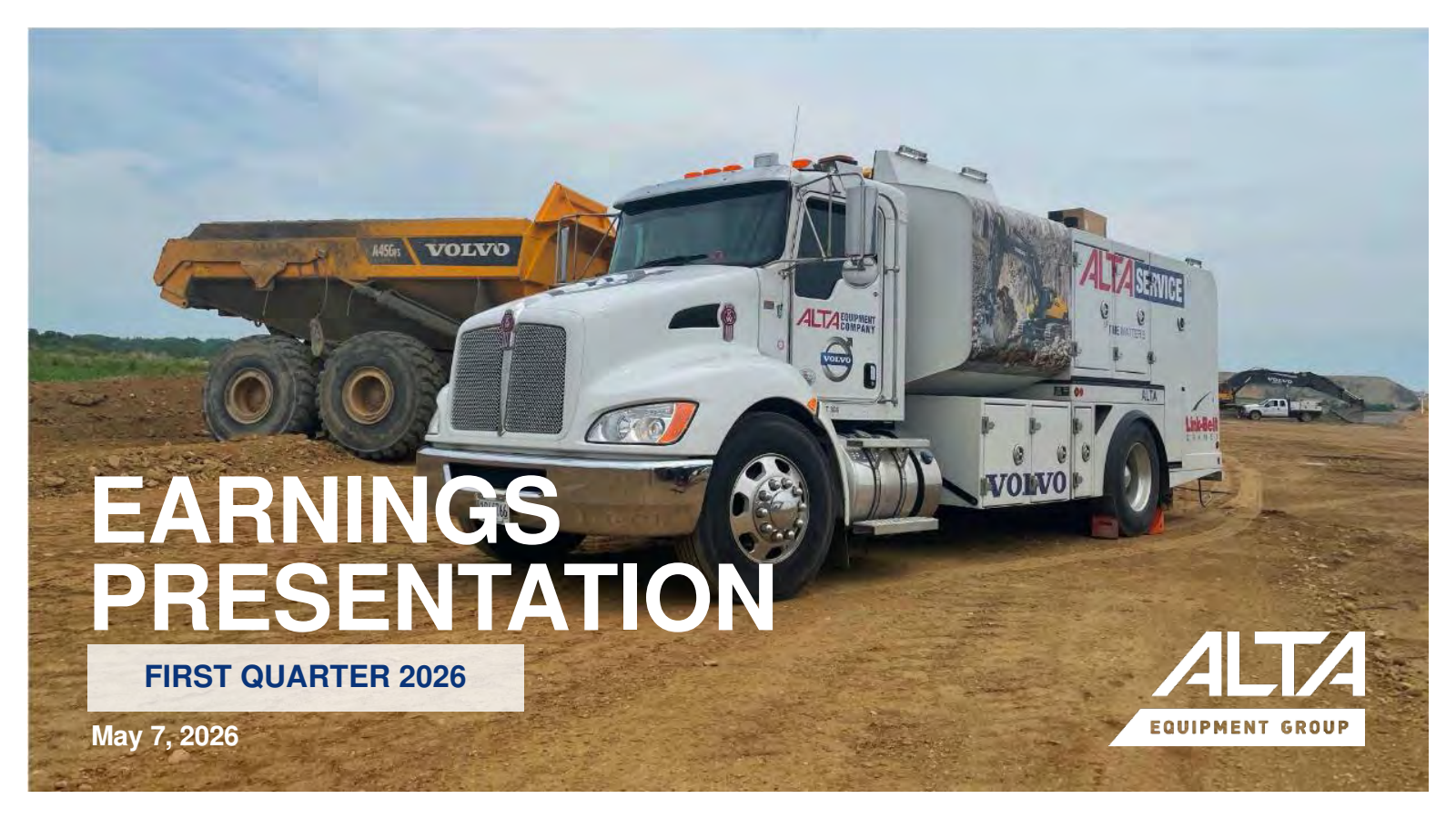 Alta Equipment Group's Q1 2026 Slide Deck