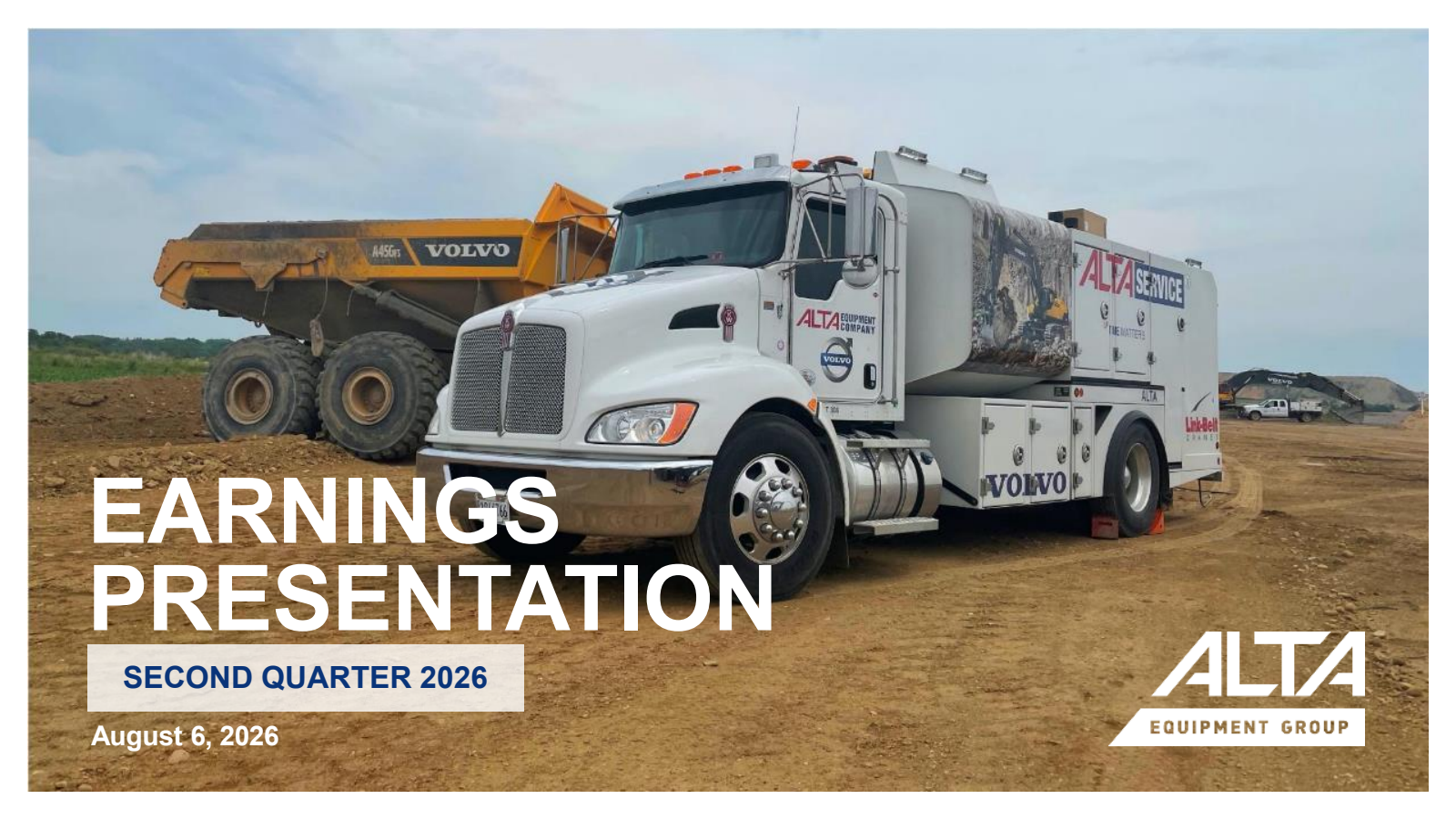 Alta Equipment Group's Q2 2026 Slide Deck