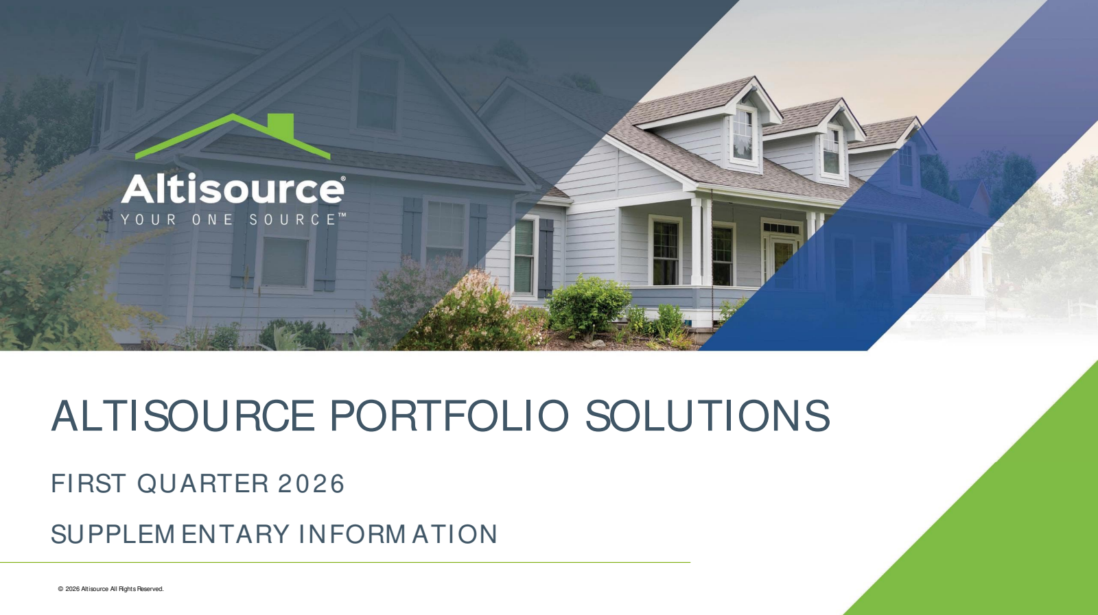 Altisource Portfolio Solutions' Q1 2026 Slide Deck