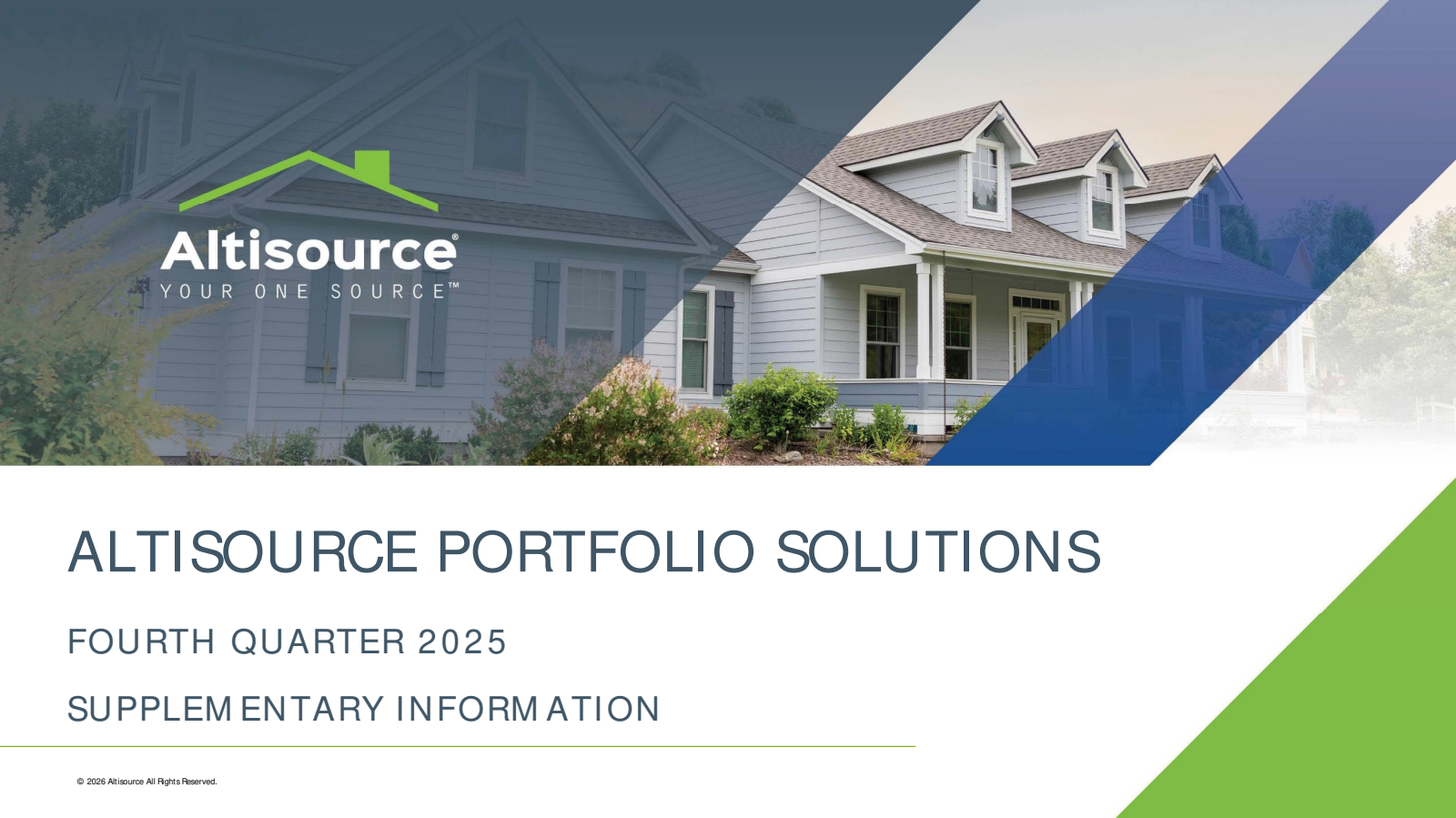 Altisource Portfolio Solutions' Q4 2025 Slide Deck