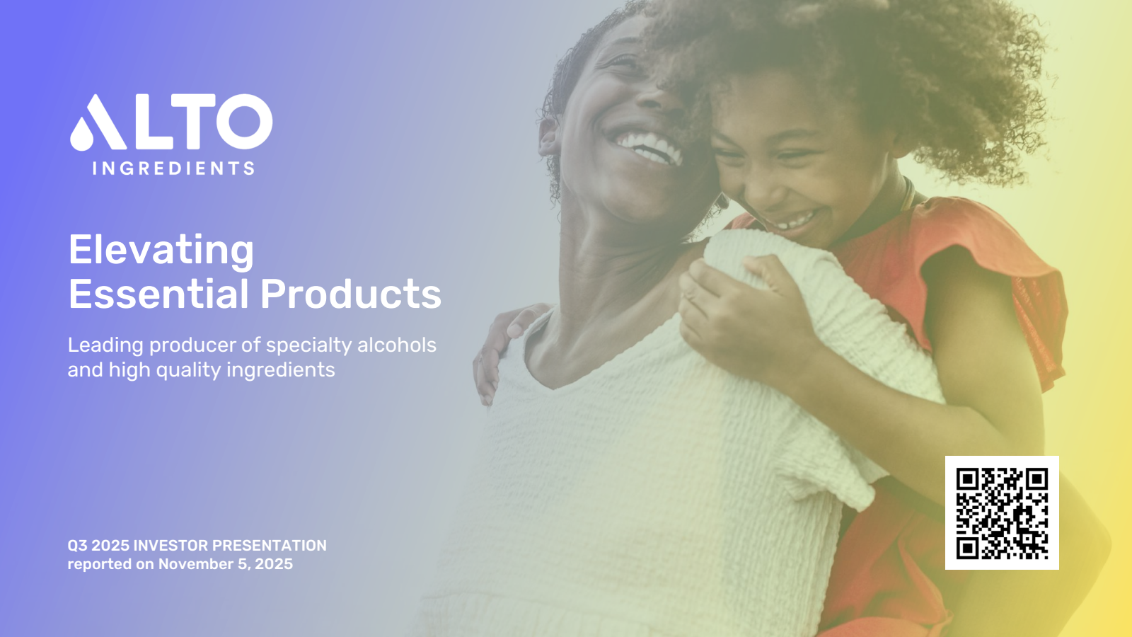 Alto Ingredients' Q3 2025 Slide Deck