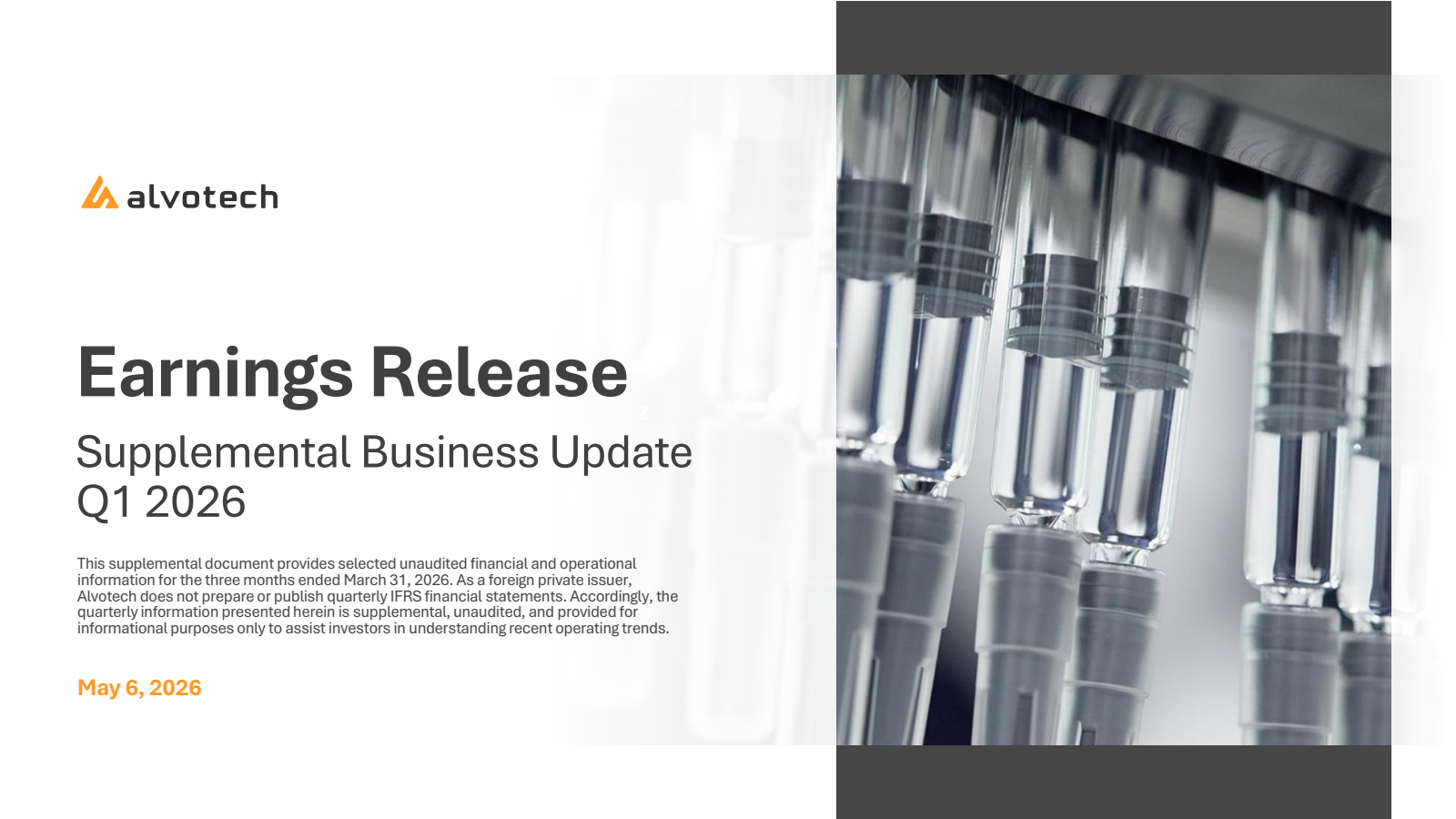 Alvotech's Q1 2026 Slide Deck