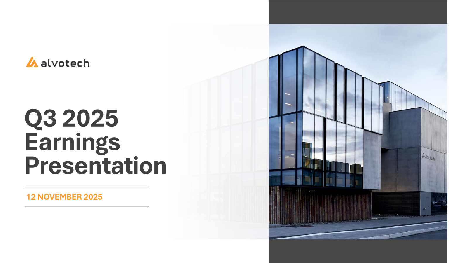 Alvotech's Q3 2025 Slide Deck