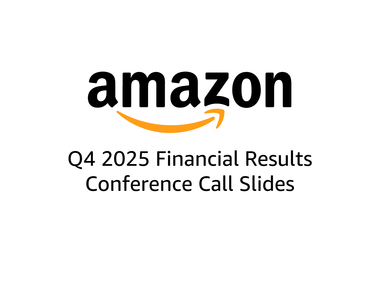 Amazon.com's Q4 2025 Slide Deck