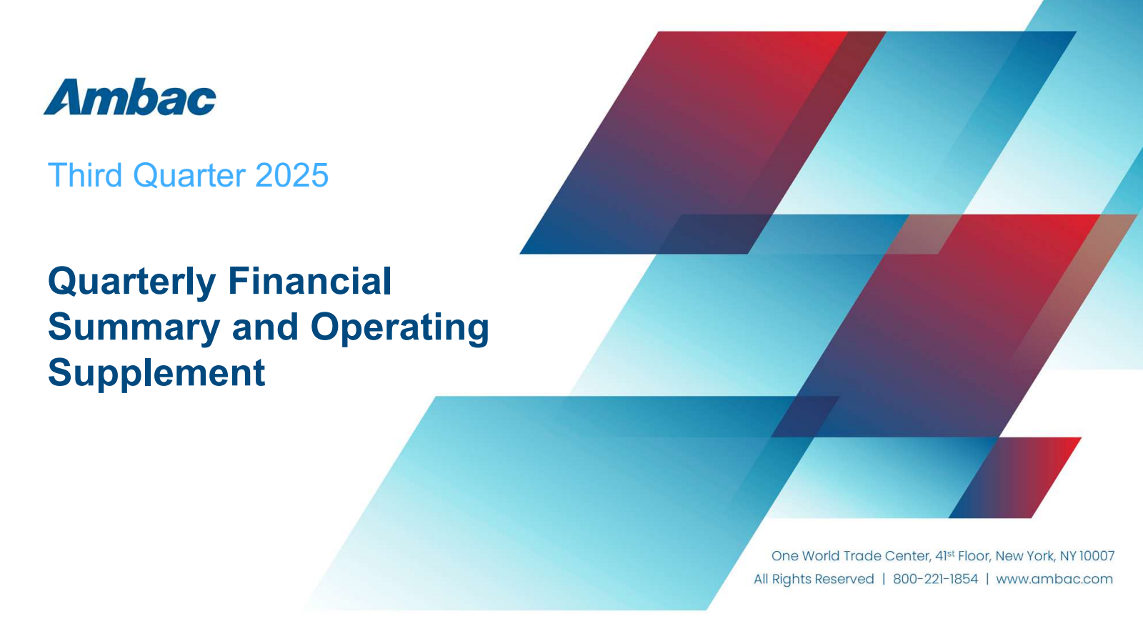 Octave Specialty Group's Q3 2025 Slide Deck