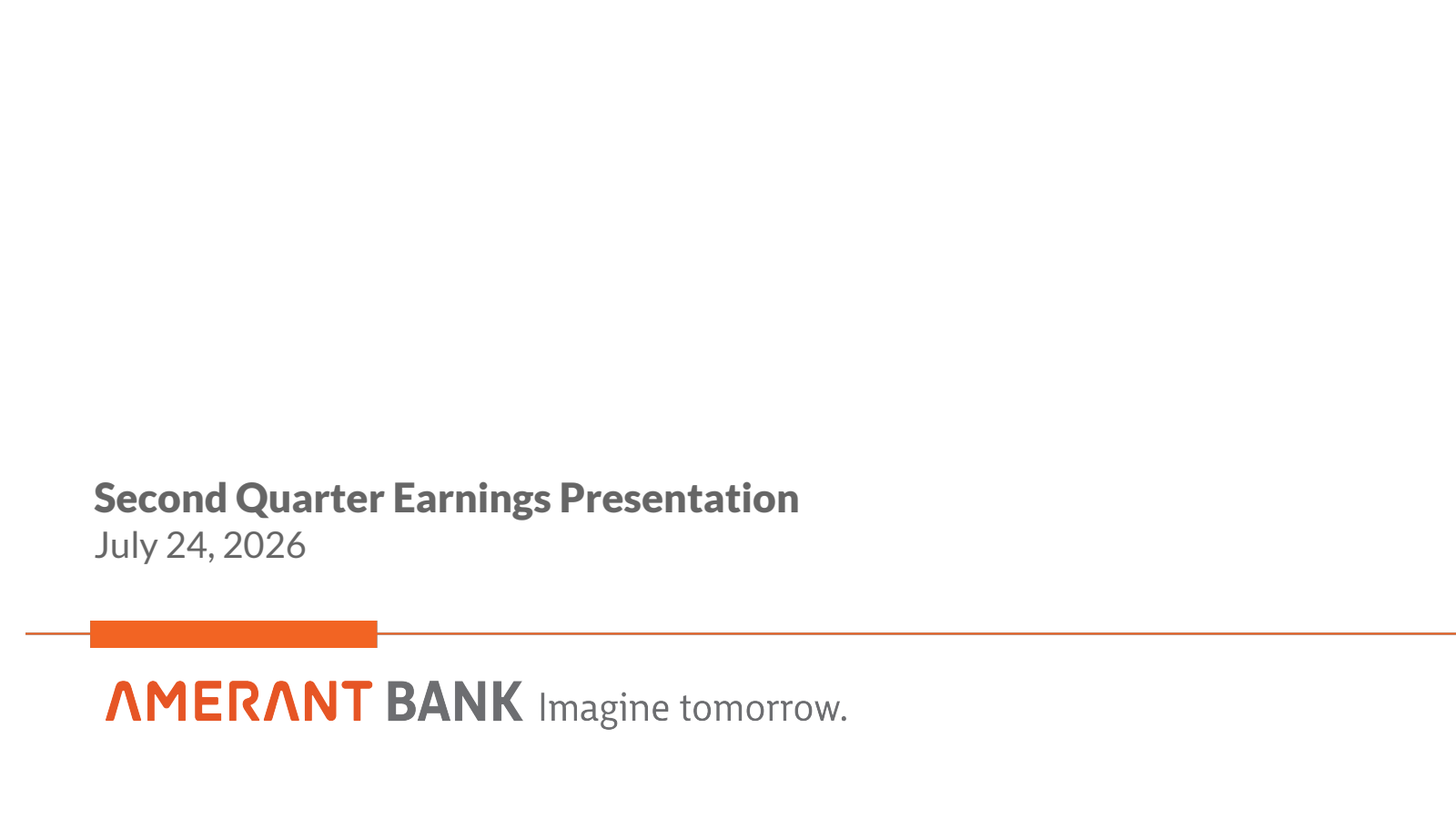 Amerant Bancorp's Q2 2026 Slide Deck