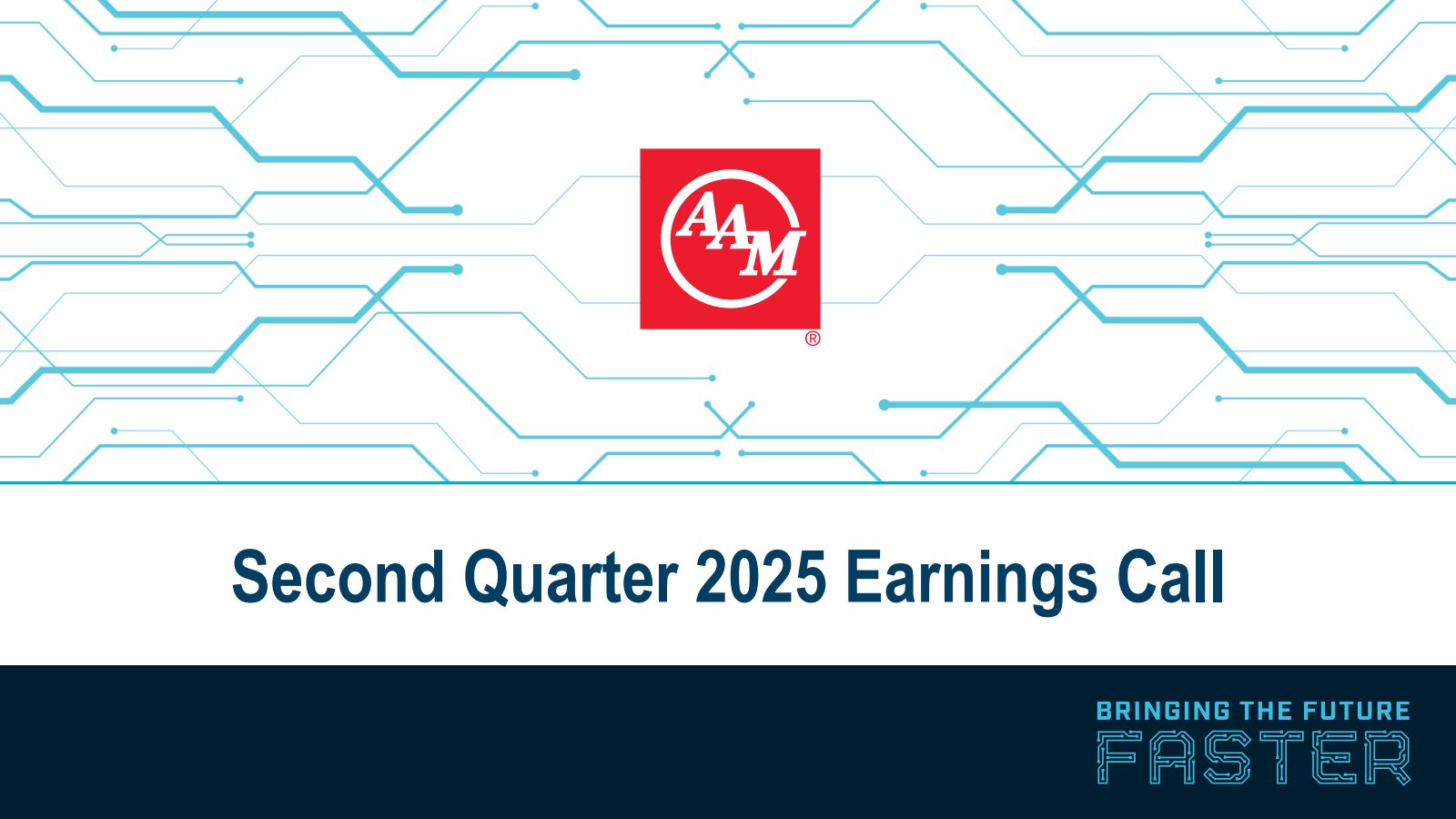 American Axle & Manufacturing's Q2 2025 Slide Deck