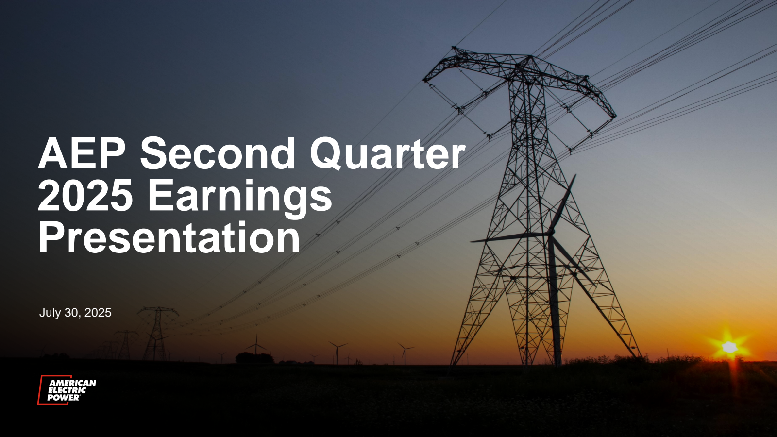 American Electric Power's Q2 2025 Slide Deck