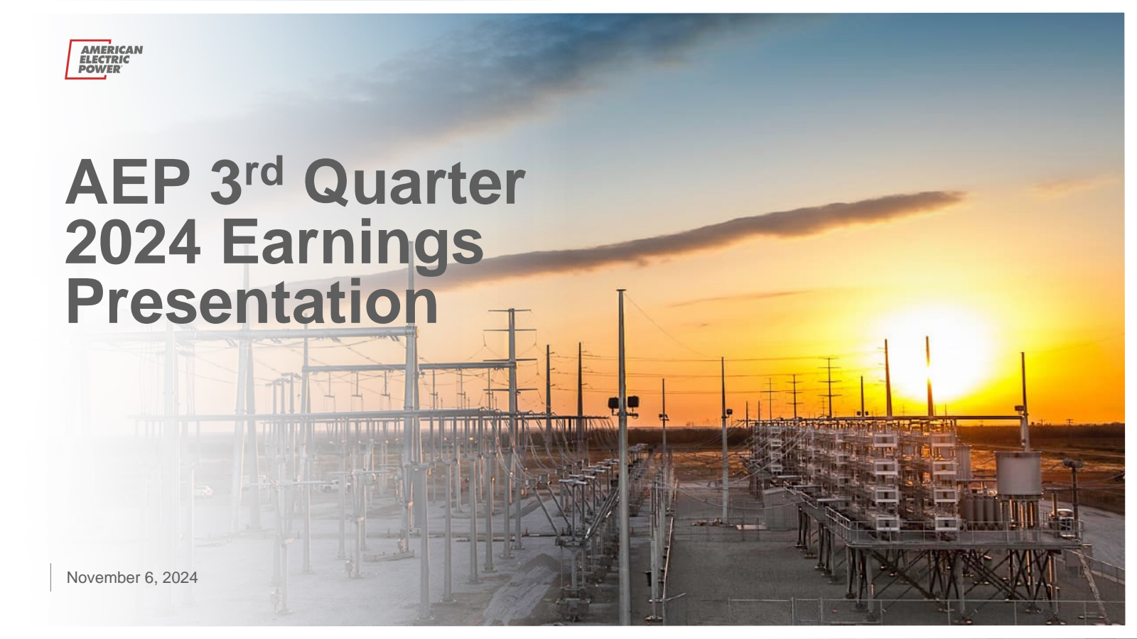 American Electric Power's Q3 2024 Slide Deck