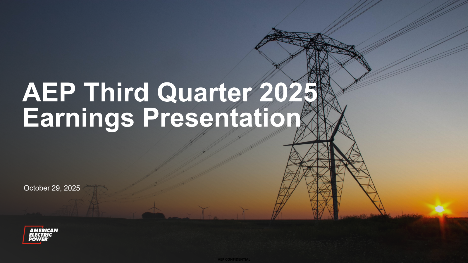 American Electric Power's Q3 2025 Slide Deck