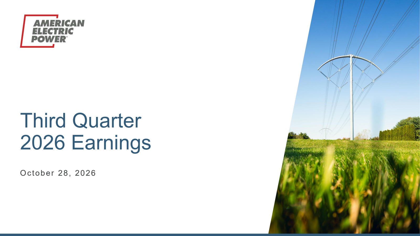 American Electric Power's Q3 2026 Slide Deck