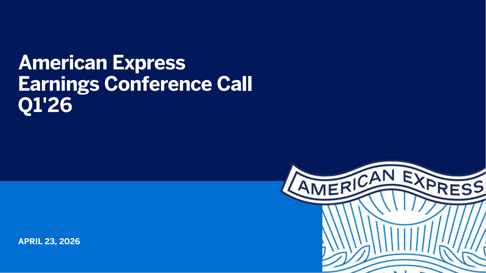 American Express' Q1 2026 Slide Deck