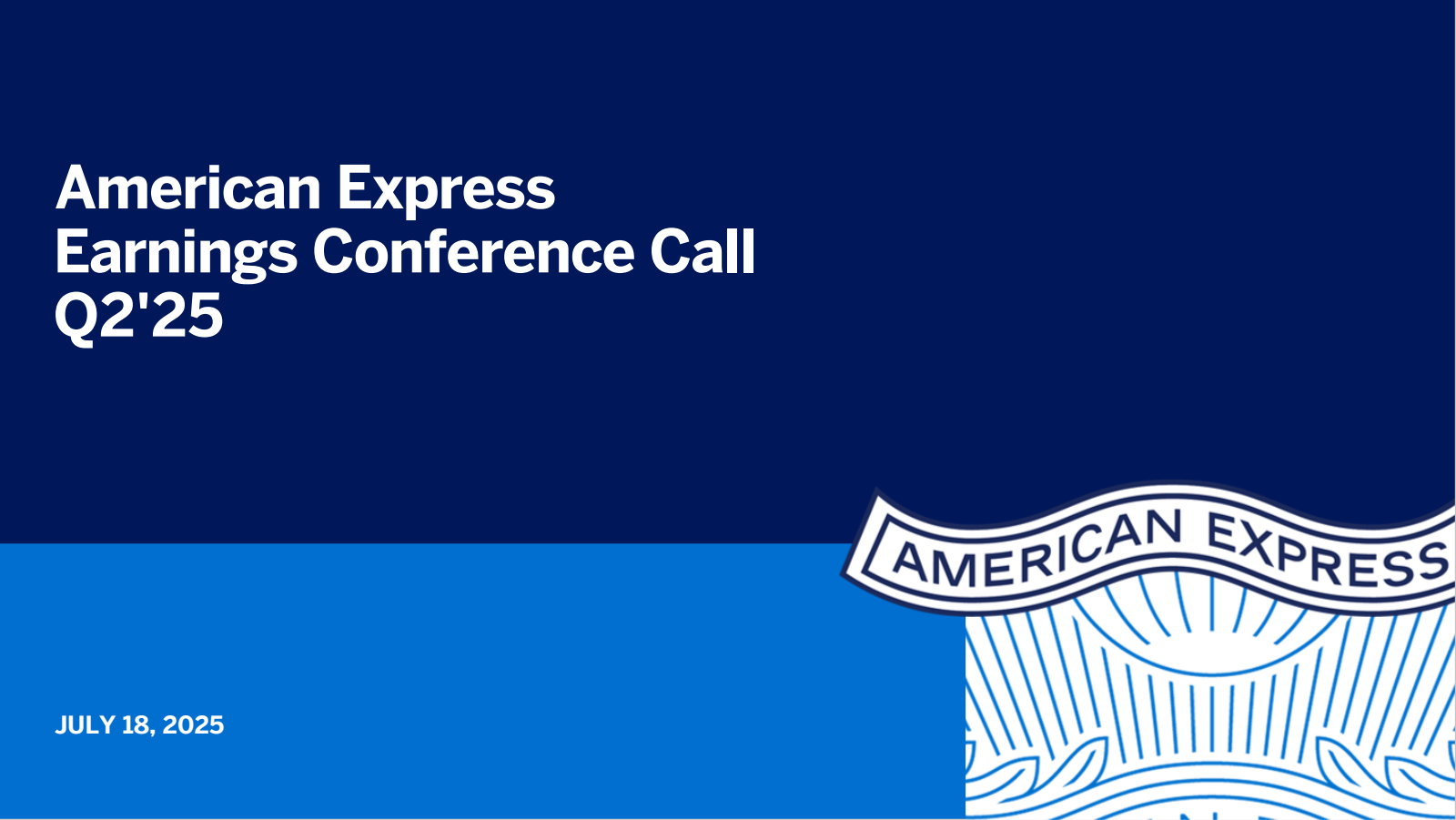 American Express' Q2 2025 Slide Deck