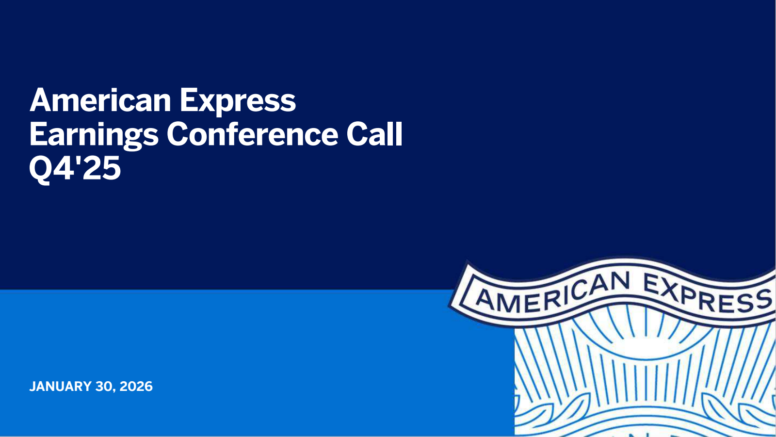 American Express' Q4 2025 Slide Deck