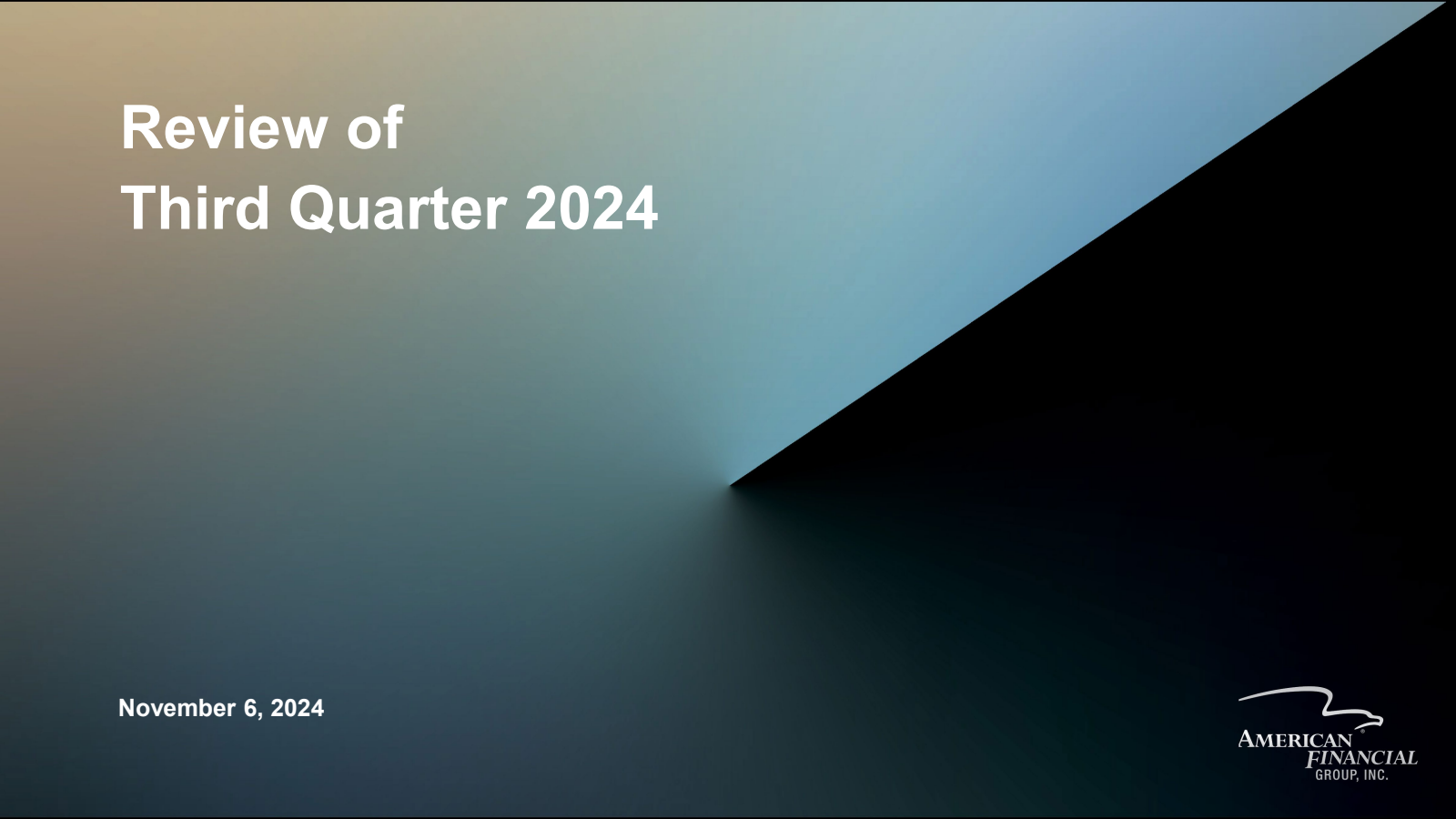 American Financial Group's Q3 2024 Slide Deck