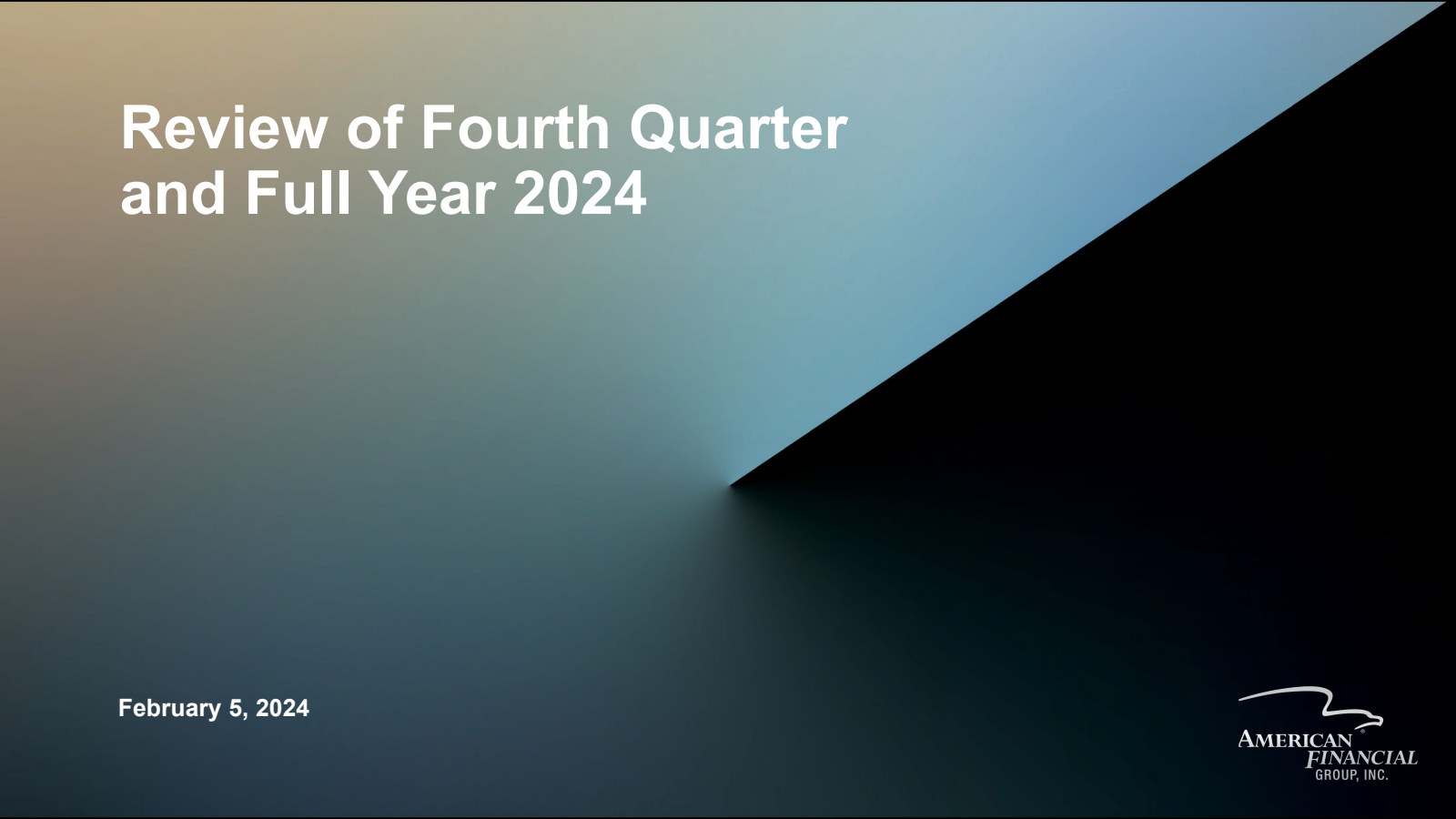 American Financial Group's Q4 2024 Slide Deck