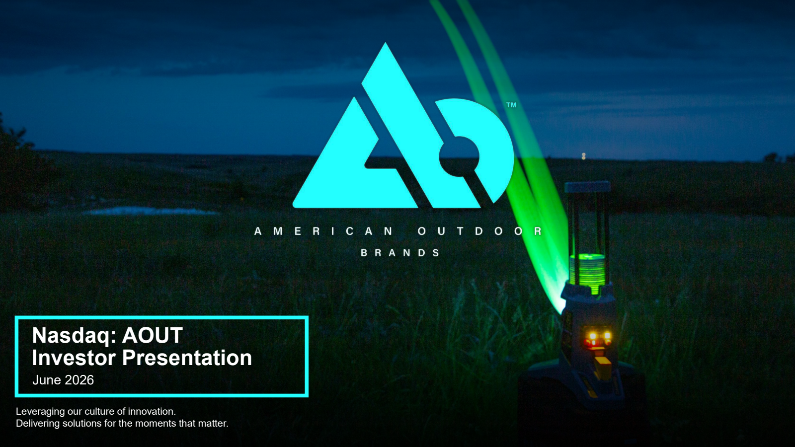 American Outdoor Brands' Q4 2026 Slide Deck
