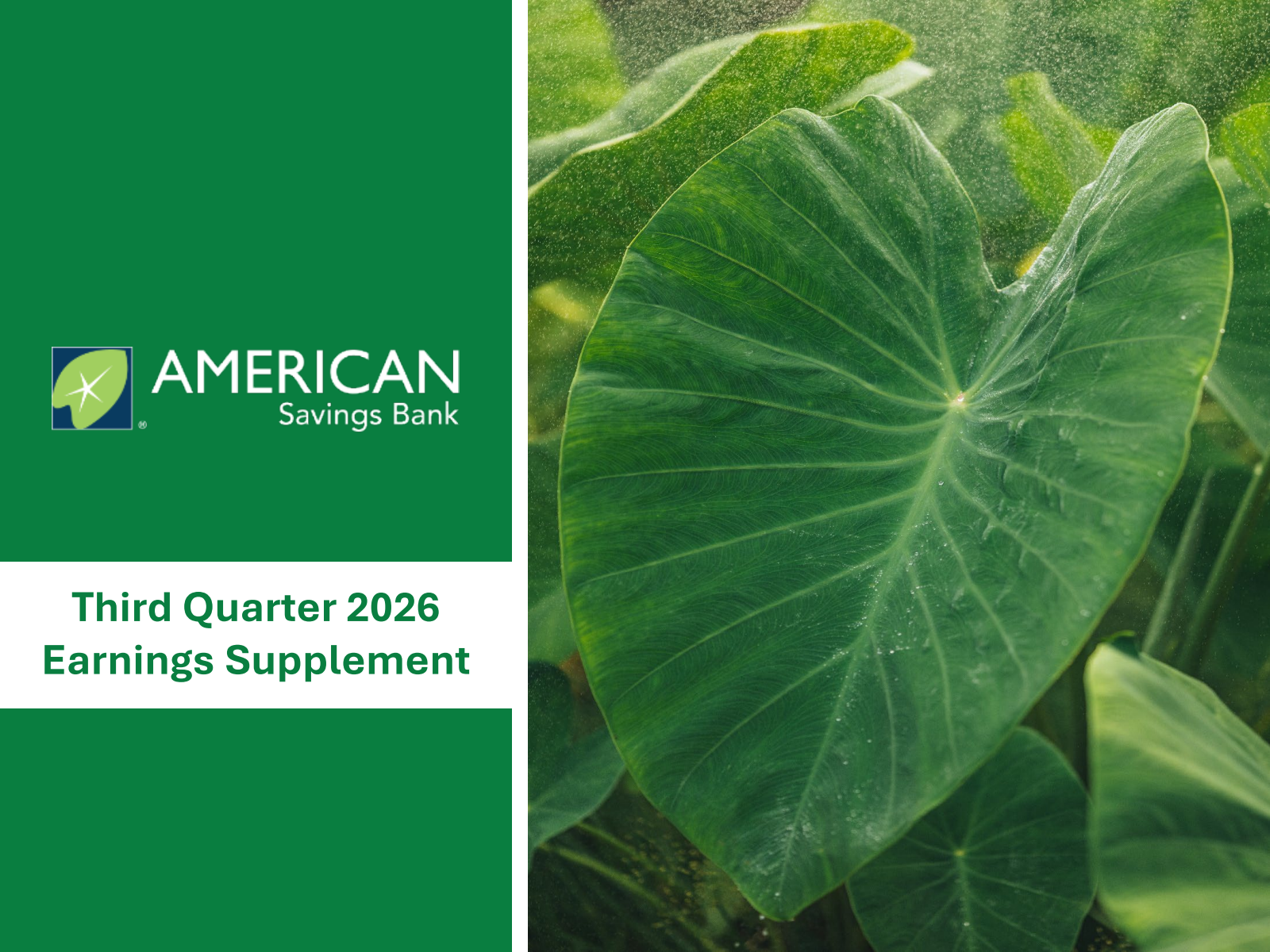 American Savings Bank of Hawaii's Q3 2026 Slide Deck