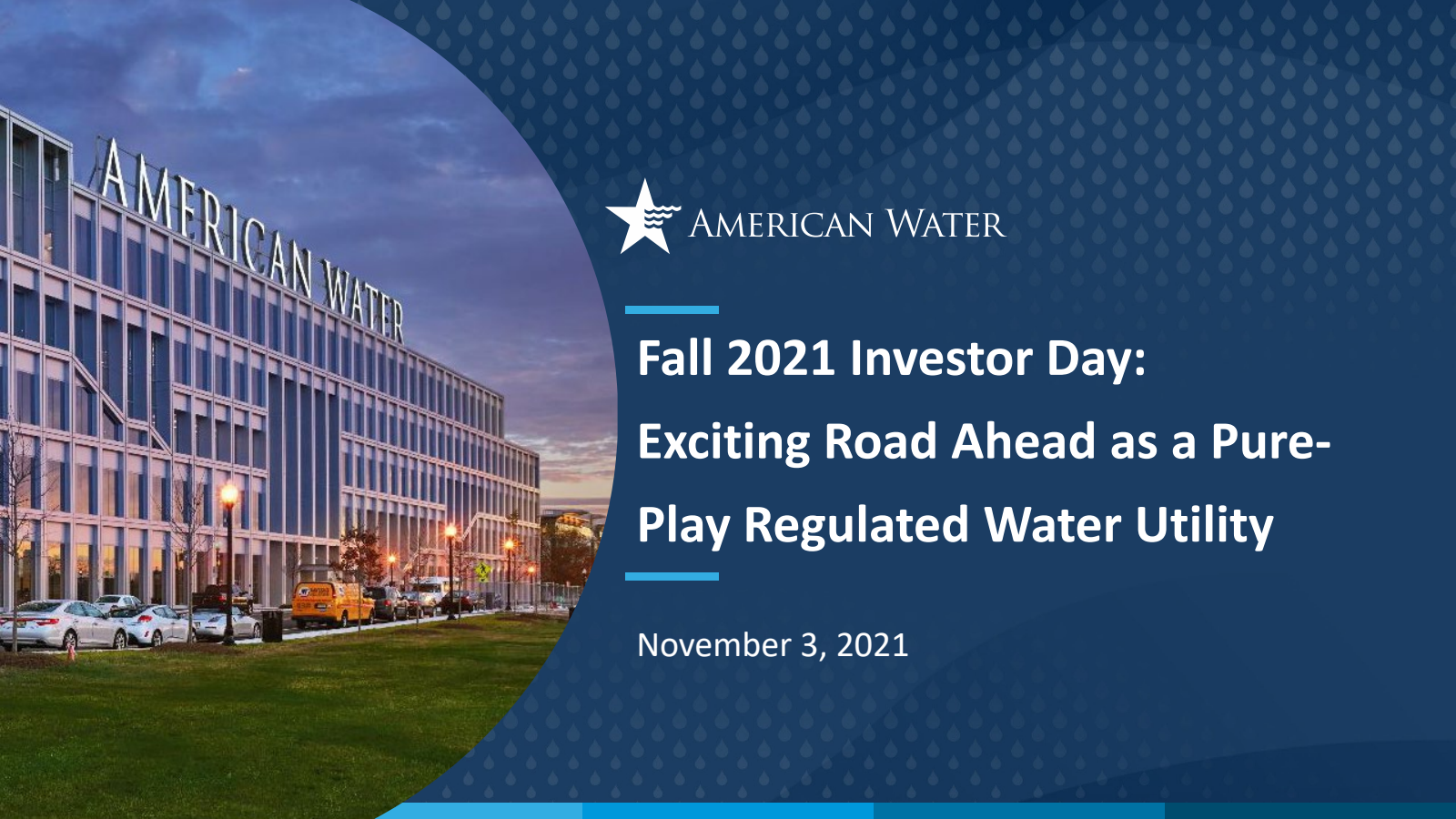 American Water Works' Q3 2021 Slide Deck