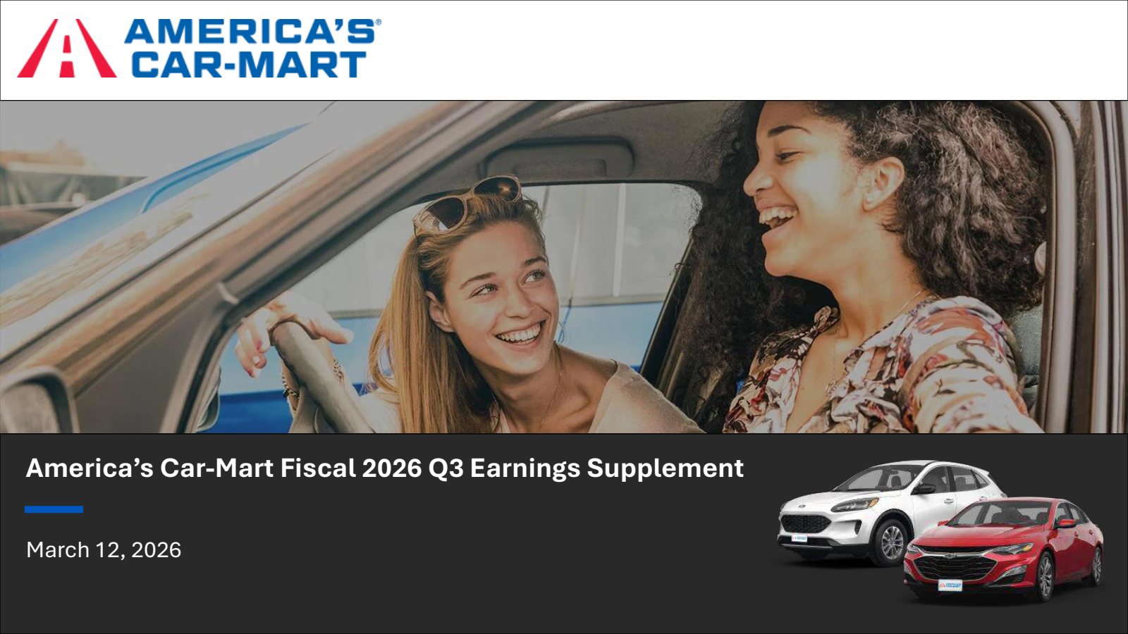 America's Car-Mart's Q3 2026 Slide Deck