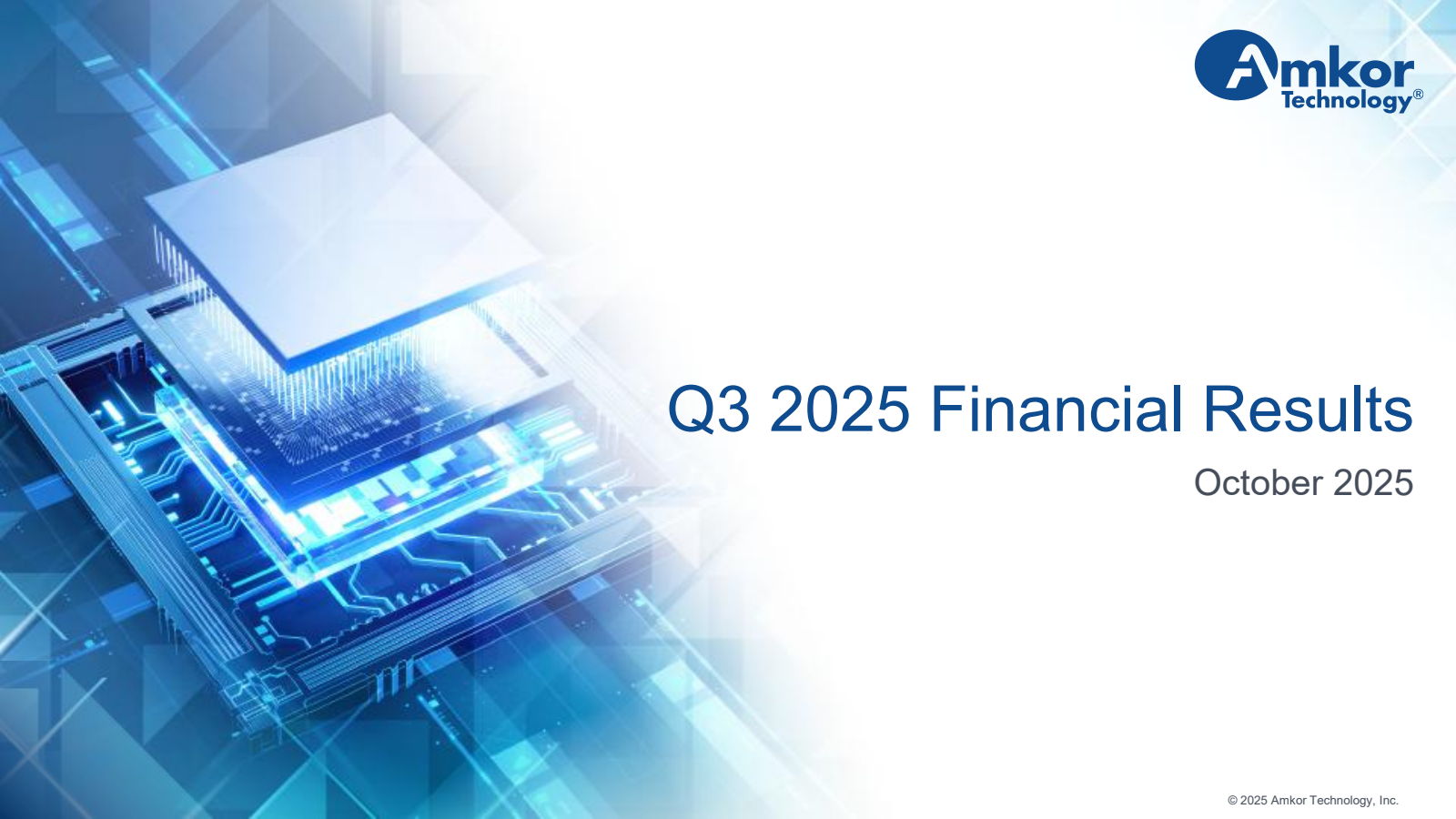 Amkor Technology's Q3 2025 Slide Deck