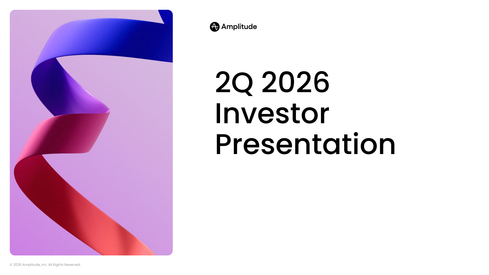 Amplitude's Q2 2026 Slide Deck