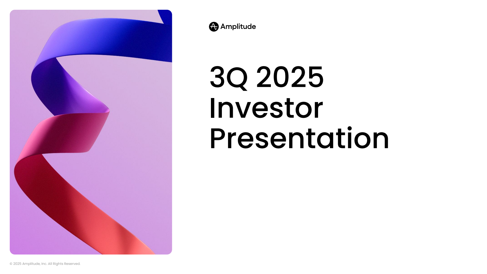 Amplitude's Q3 2025 Slide Deck