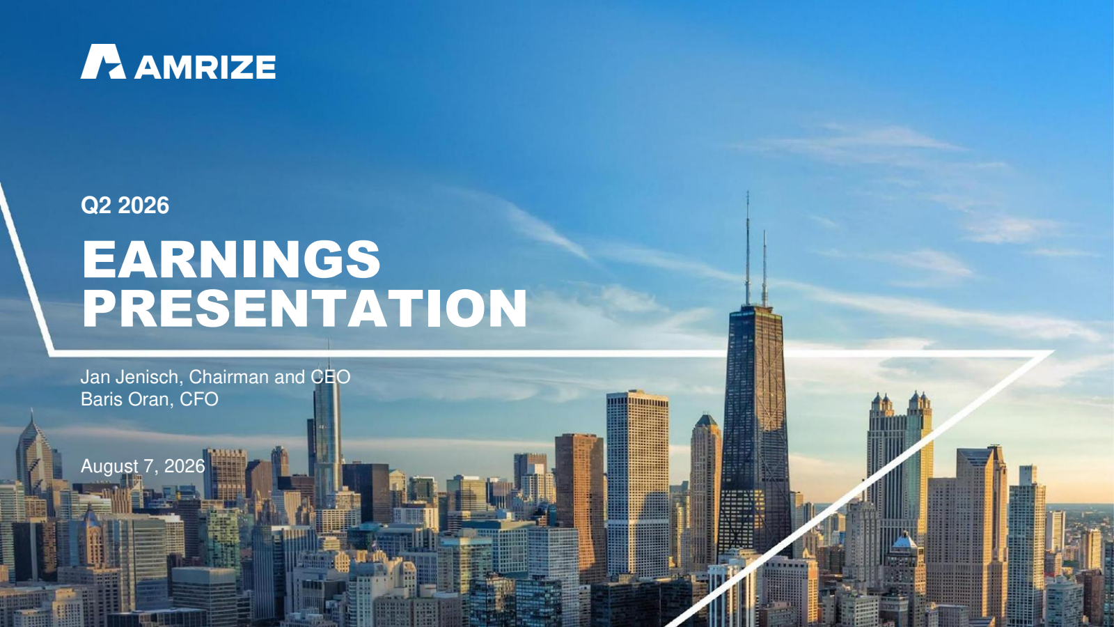 Amrize's Q2 2026 Slide Deck