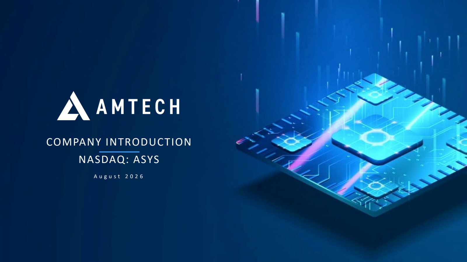Amtech Systems' Q3 2026 Slide Deck