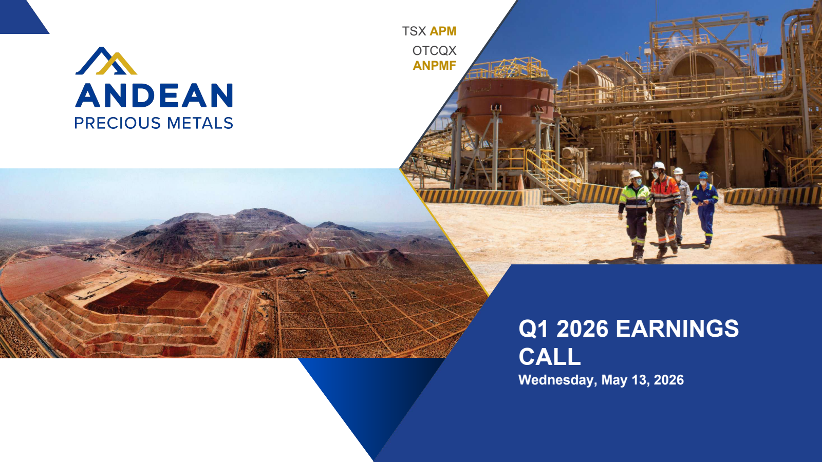 Andean Precious Metals' Q1 2026 Slide Deck
