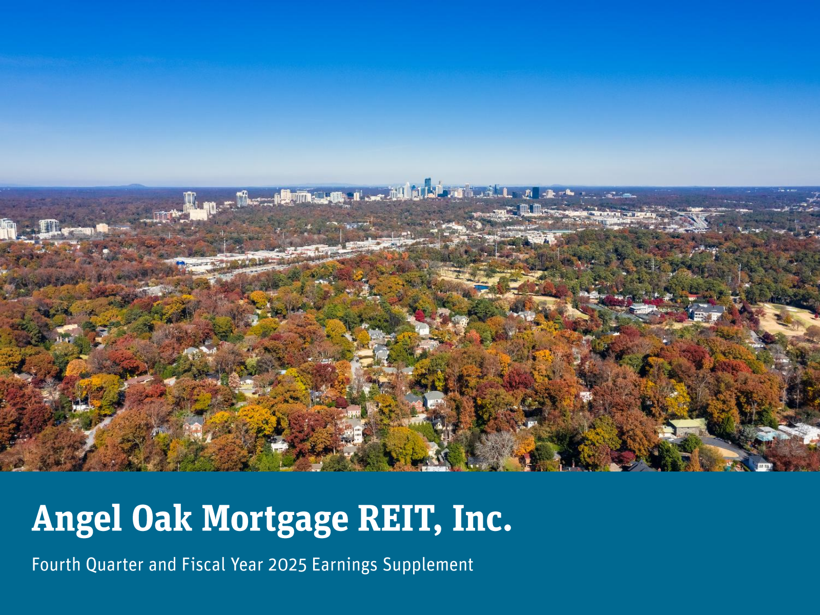 Angel Oak Mortgage REIT's Q4 2025 Slide Deck