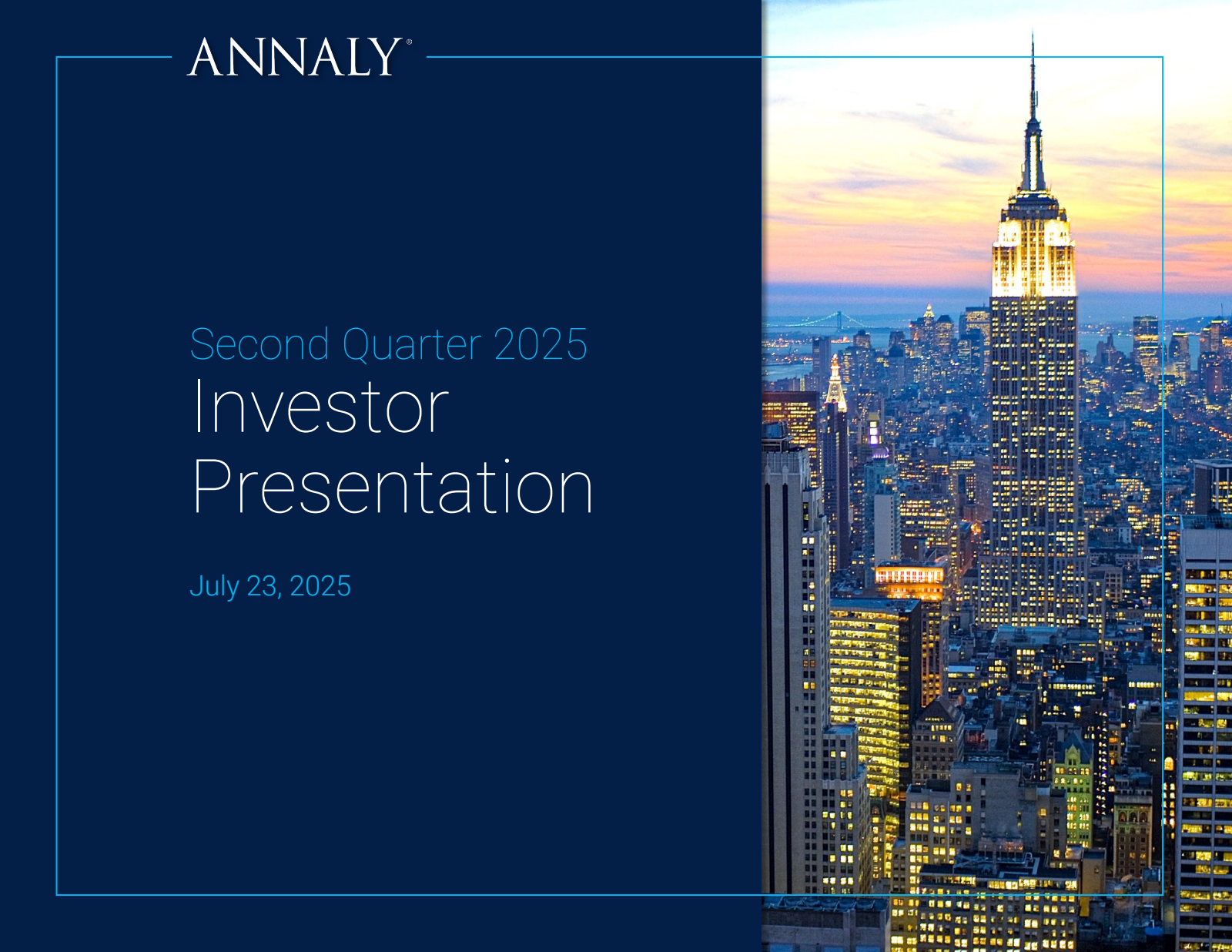 Annaly Capital Management's Q2 2025 Slide Deck