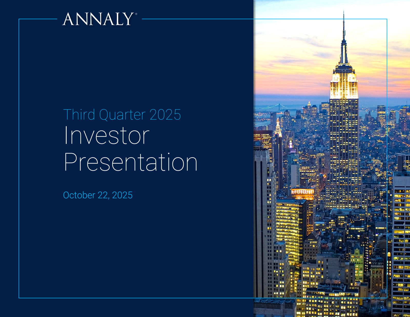 Annaly Capital Management's Q3 2025 Slide Deck