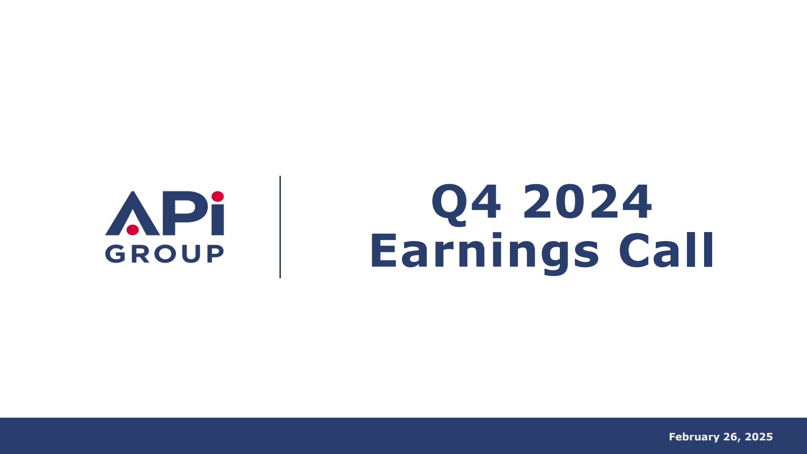 APi Group's Q4 2024 Slide Deck