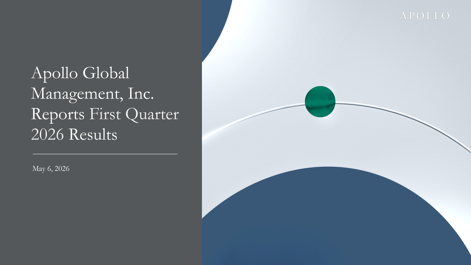 Apollo Global Management's Q1 2026 Slide Deck
