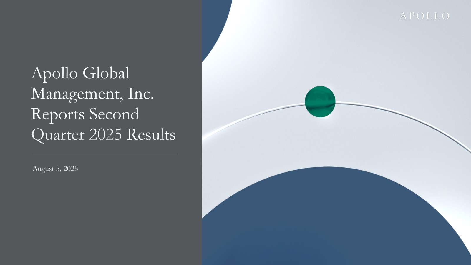 Apollo Global Management's Q2 2025 Slide Deck
