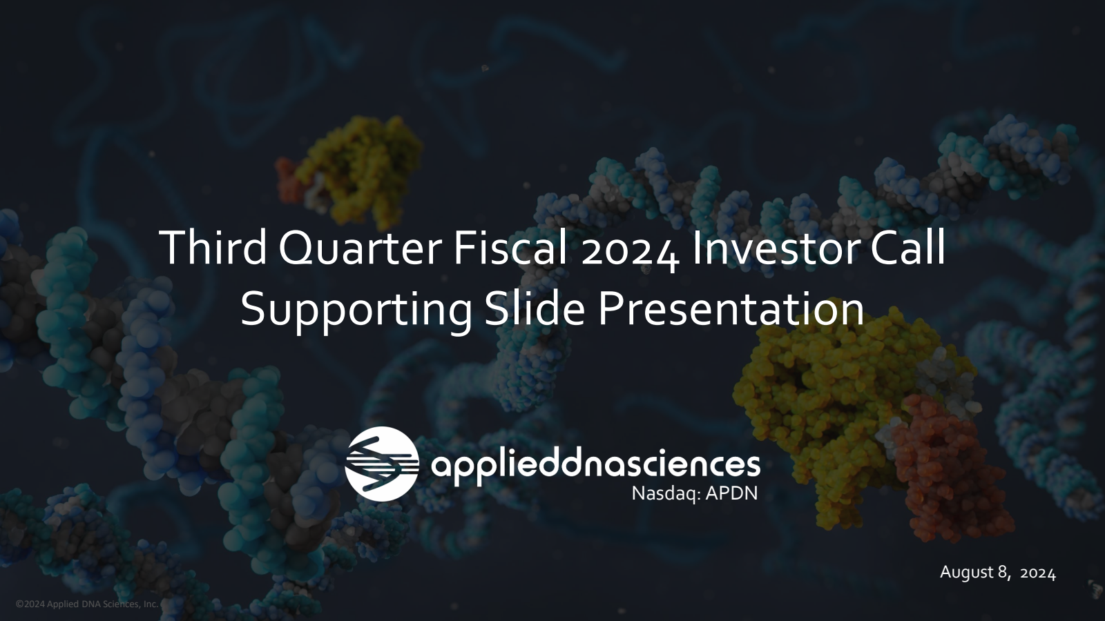 Apdn APDN Q3 2024 Earnings Report on 8/8/2024