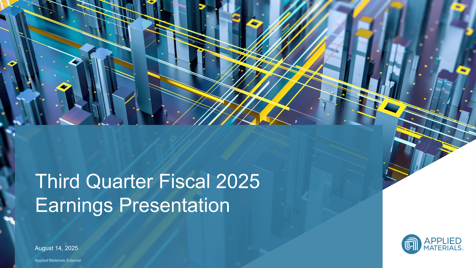 Applied Materials' Q3 2025 Slide Deck