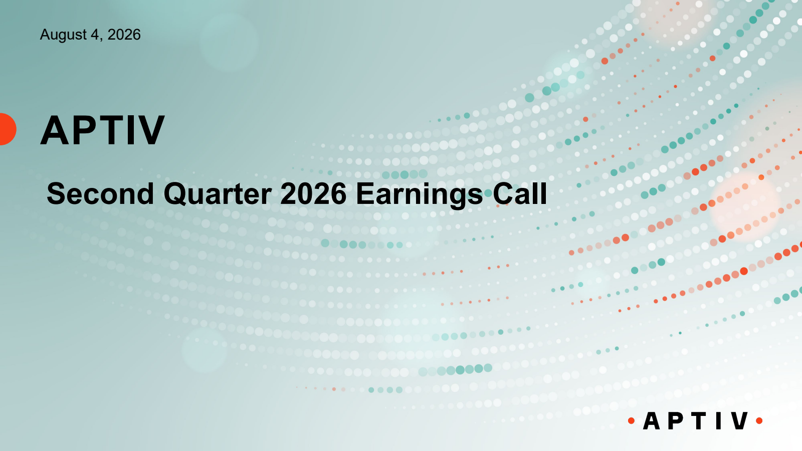 Aptiv's Q2 2026 Slide Deck