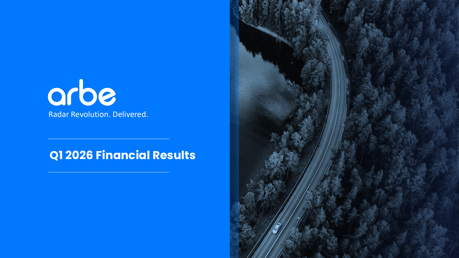 Arbe Robotics' Q1 2026 Slide Deck