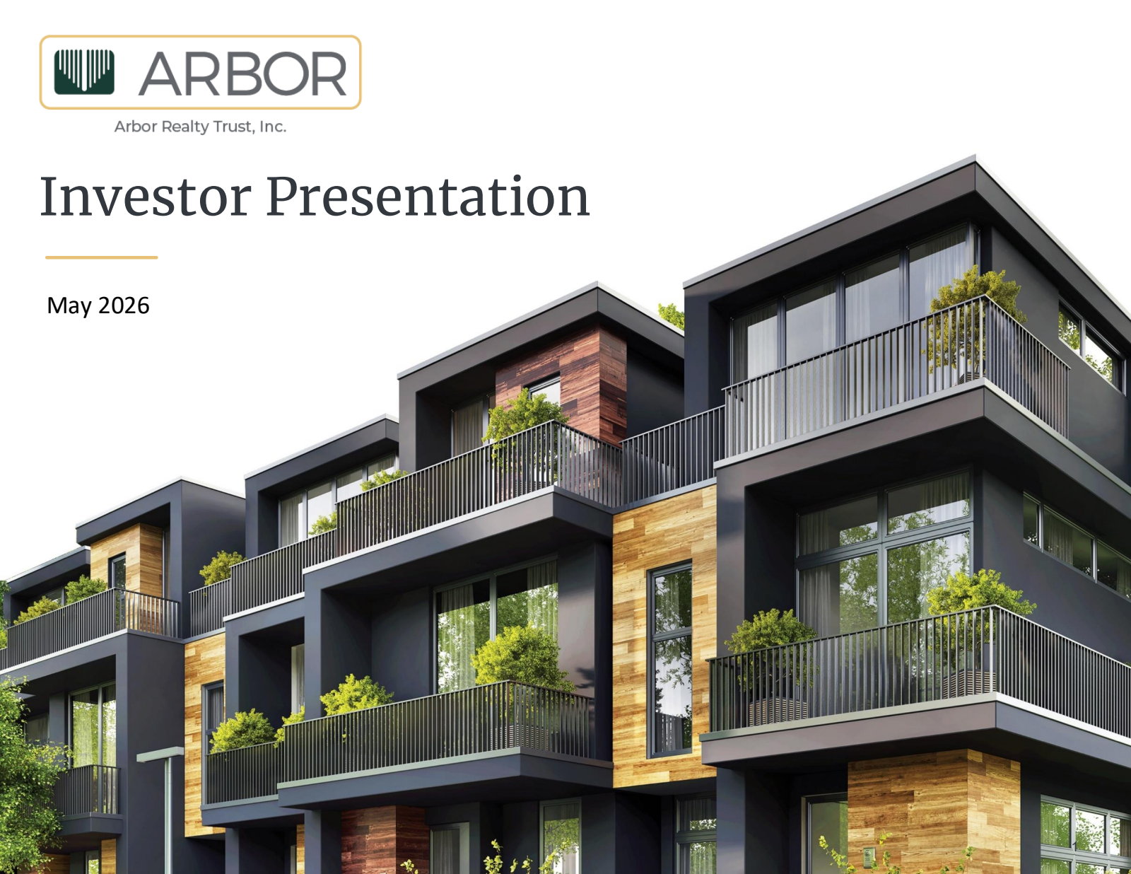 Arbor Realty Trust's Q1 2026 Slide Deck