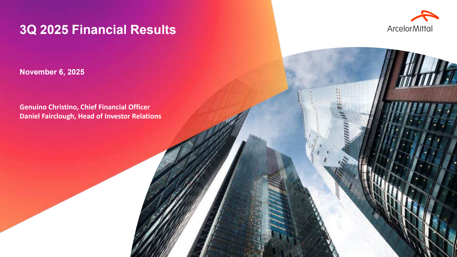 ArcelorMittal's Q3 2025 Slide Deck