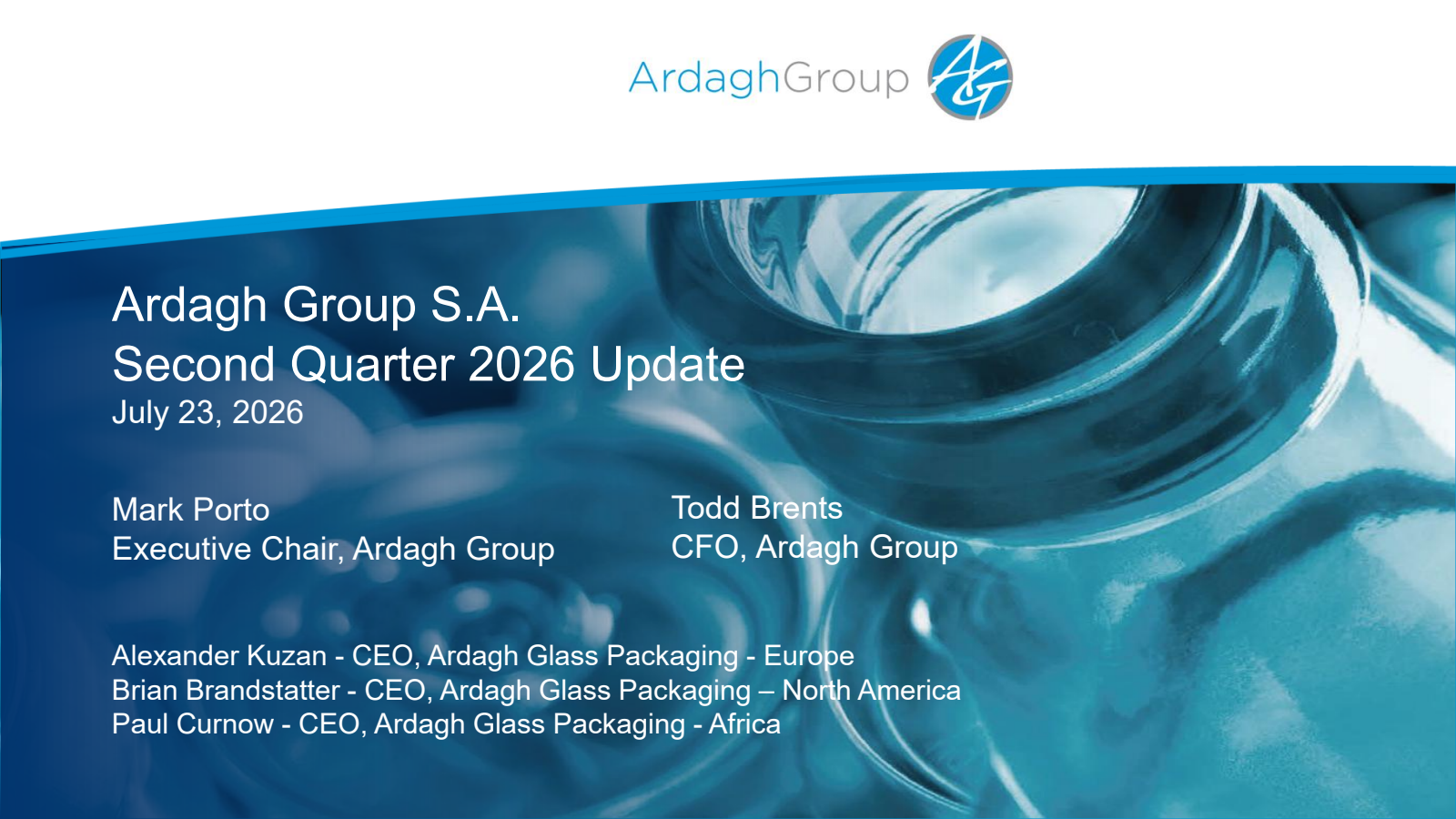 Ardagh Metal Packaging's Q2 2026 Slide Deck